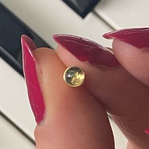 BVLA moonstone press-fit threadless end | 14k yellow gold